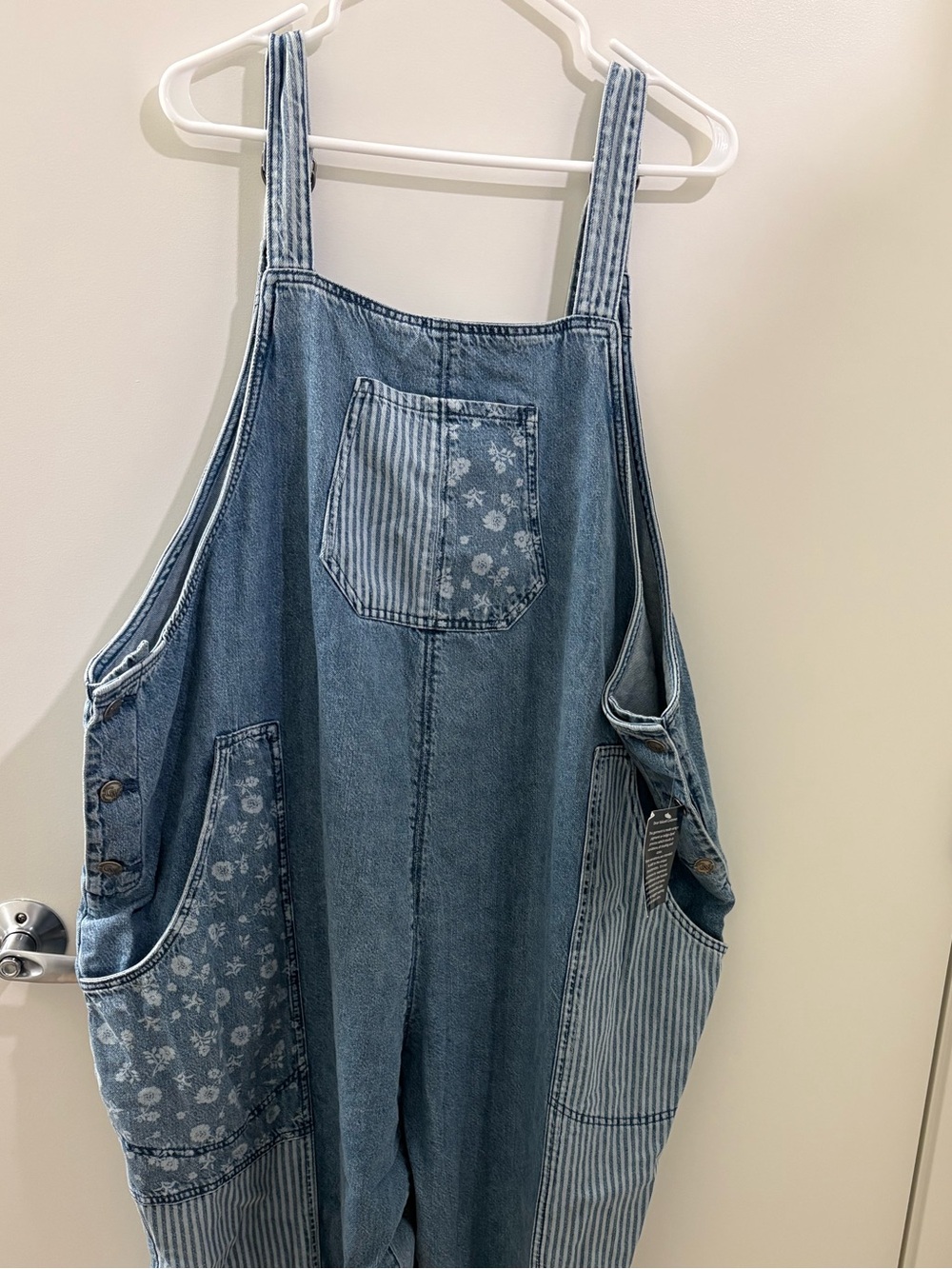 Coldwater Creek Denim Overalls 3XL NWT Plus Size Relaxed Bib Jumpsuit.